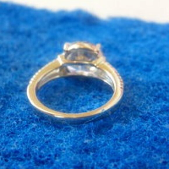 Radiance by Absolute Round Solitaire Simulated Diamond Ring Size 8. - Picture 2 of 5